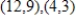 Find the inclination   (in radians and degrees)  of the line passing through the points.Round your answer to four decimal places for radians and round your answer to one decimal places for degree. ​   ​ A)    B)    C)    D)    E)   