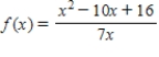 ​Find the zeros of the function algebraically.​ ​   A) ​   B) ​   C) ​   D) ​   E) ​  