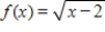 Select the graph of the given function and determine the interval(s)  for which f(x)  ≥ 0. ​   ​ A) ​   ​ (-∞, 2] B) ​   ​ [-2, ∞)  C) ​   ​ ​[-2, 2)  D) ​   ​ [2, ∞)  E) ​   ​ [-2, ∞) 