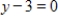 Find the slope and y-intercept (if possible)  of the equation of the line.Select the correct answer for the line. ​   ​ A)    m = -3 Y-intercept: (0, -3)  B)    m = 0 Y-intercept: (0, 3)  C)    m is undefined.There is no y-intercept. D)    m = 0 There is no y-intercept. E) ​   m = 0 There is no y-intercept.