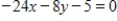 Use the intercept form to find the equation of the line with the given intercepts.The intercept form of the equation of a line with intercepts (a, 0)  and (0, b)  is ​   ​ ​ X-intercept: (   , 0)  Y-intercept:   ​ ​ A)    B)    C)    D)    E)   