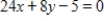Use the intercept form to find the equation of the line with the given intercepts.The intercept form of the equation of a line with intercepts (a, 0)  and (0, b)  is ​   ​ ​ X-intercept: (   , 0)  Y-intercept:   ​ ​ A)    B)    C)    D)    E)   