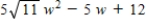 List the coefficients of the variable terms in the expression:   A)    B)    C)    D)    E)   