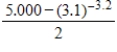 Use a calculator to approximate the number.(Round your answer to three decimal places.)  ​   ​ A) 5.000.000 B) 3.487 C) 1.487 D) 2.487 E) -2.487