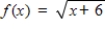 Determine algebraically whether f and g are inverse functions.   g(x)  = x<sup>2</sup> - 6, x ≥ 0 A) Yes, f and g are inverse functions.     B) No, f and g are not inverse functions.    