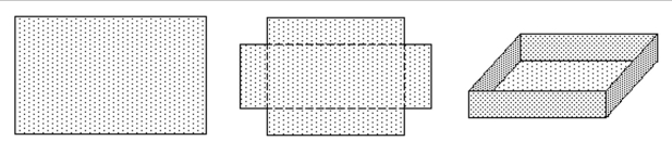 Solve the problem. -The area of a rectangular piece of cardboard shown is 688 square inches. The cardboard is used to make an open box by cutting a 4-inch square from each corner and turning up the sides. If the box is to have a volume of 1120 cubic inches, find the dimensions of the cardboard that must be used.   A) 16 inches by 43 inches B) 8 inches by 31 inches C) 12 inches by 39 inches D) 20 inches by 47 inches