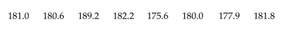 <strong>The race speeds (in minutes) for the top eight cars in a 200-mile race are listed below. Use the range rule of thumb to estimate the standard deviation. Round results to the nearest tenth. </strong> A) 7.5 minutes B) 6.8 minutes C) 3.4 minutes D) 1.1 minutes