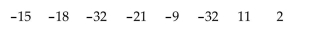 Listed below are the arrival delay times (in minutes) of randomly selected flights between New York's JFK airport to Los Angeles (LAX). Negative values correspond to flights that arrive before their schedule time and positive values represent delays. Calculate the range of the data and the standard deviation. Can the standard deviation be negative?