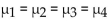 Four independent samples of 100 values each are randomly drawn from populations that are normally distributed with equal variances. You wish to test the claim that i) If you test the individual claims , how many ways can you pair off the 4 means? ii) Assume that the tests are independent and that for each test of equality between two means, there is a 0.99 probability of not making a type I error. If all possible pairs of means are tested for equality, what is the probability of making no type I errors? iii) If you use analysis of variance to test the claim that at the 0.01 level of significance, what is the probability of not making a type I error?