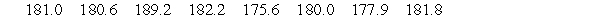<strong>The race speeds (in minutes)for the top eight cars in a 200-mile race are listed below. Use the range rule of thumb to estimate the standard deviation. Round results to the nearest tenth. </strong> A) 1.1 minutes B) 6.8 minutes C) 7.5 minutes D) 3.4 minutes