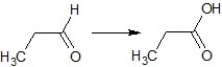 Find the suitable reagent for the transformation:   A)  CrO<sub>3</sub>, H<sub>3</sub>O<sup>+</sup> B)  pyridinium chlorochromate (PCC)  C)  K<sub>2</sub>Cr<sub>2</sub>O<sub>7</sub>, H<sub>2</sub>SO<sub>4</sub> D)  KMnO<sub>4</sub>, H<sub>2</sub>SO<sub>4</sub> E)  K<sub>2</sub>Cr<sub>2</sub>O<sub>7</sub>, HNO<sub>3</sub>
