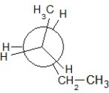 Which of the following Newman projections shows an antistaggered conformation of n-pentane? A)    B)    C)    D)    E)   