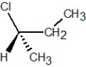 Determine the absolute configuration of the molecule shown below:   A)  R configuration B)  S configuration C)  E configuration D)  Z configuration E)  d configuration
