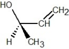 Which of the following structures is R-but-3-en-2-ol? A)    B)    C)    D)    E)   