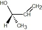 Which of the following structures is R-but-3-en-2-ol? A)    B)    C)    D)    E)   