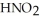 Calculate the pH of a solution that is 0.240 mol L<sup>-1</sup> in nitrous acid (   )  and 0.320 mol L<sup>-1</sup> in potassium nitrite (   ) . The acid dissociation constant of nitrous acid is 4.50 ×   . A)  12.885 B)  4.461 C)  3.222 D)  10.528 E)  3.472