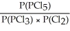 Express the equilibrium constant for the following reaction: PCl<sub>5</sub>(g)  ⇌ PCl<sub>3</sub>(g)  + Cl<sub>2</sub>(g)  A)  K<sub>P</sub> =   B)  K<sub>P</sub> =   C)  K<sub>P</sub> =   D)  K<sub>P</sub> =   E)  K<sub>P</sub> =  