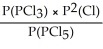 Express the equilibrium constant for the following reaction: PCl<sub>5</sub>(g)  ⇌ PCl<sub>3</sub>(g)  + Cl<sub>2</sub>(g)  A)  K<sub>P</sub> =   B)  K<sub>P</sub> =   C)  K<sub>P</sub> =   D)  K<sub>P</sub> =   E)  K<sub>P</sub> =  