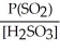 Express the equilibrium constant for the following reaction: SO<sub>2(</sub><sub>g</sub><sub>) </sub> + H<sub>2</sub>O(l)  ⇌ H<sub>2</sub>SO<sub>3</sub>(aq)  A)  K =   B)  K =   C)  K =   D)  K =   E)  K =  