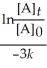 Derive an expression for a  1/3-life  for a first-order reaction. A)    B)    C)    D)    E)   