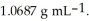 At 20 °C, a 2.72 mol L<sup>-1</sup> aqueous solution of ammonium chloride has a density of   What is the molality of ammonium chloride in the solution? The formula weight of   Cl is   A)  0.339 mol kg<sup>-1</sup> B)  2.72 mol kg<sup>-1</sup> C)  0.393 mol kg<sup>-1</sup> D)  13.6 mol kg<sup>-1</sup> E)  2.95 mol kg<sup>-1</sup>
