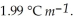 A solution is prepared by dissolving 21.0 g of glycerin (       )  in 201 g of ethanol   The freezing point of the solution is ________°C. The freezing point of pure ethanol is   . The molal freezing point depression constant (   )  for ethanol is   The molar masses of glycerin and of ethanol are 92.1 g mol<sup>-1</sup> and 46.1 g mol<sup>-</sup><sup>1</sup>, respectively. A)  -112.8 B)  -116.4 C)  2.26 D)  -112.3 E)  -116.9