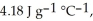 The enthalpy change for converting 10.0 g of ice at -25.0 °C to water at 80.0 °C is ________ kJ. The specific heats of ice, water, and steam are     and   respectively. For   O,   = 6.01 kJ mol<sup>-1</sup>, and   . A)  7.21 B)  6.16 C)  3870 D)  63.97 E)  26.46