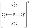 Choose the best Lewis structure for PO<sub>4</sub><sup>3</sup>⁻. A)    B)    C)    D)    E)   