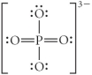 Choose the best Lewis structure for PO<sub>4</sub><sup>3</sup>⁻. A)    B)    C)    D)    E)   