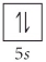 Choose the valence orbital diagram that represents the ground state of Sr<sup>2</sup><sup>⁺</sup>. A)    B)    C)    D)    E)   