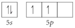 Choose the valence orbital diagram that represents the ground state of Sr<sup>2</sup><sup>⁺</sup>. A)    B)    C)    D)    E)   