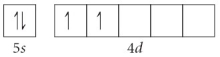 Choose the valence orbital diagram that represents the ground state of Sr<sup>2</sup><sup>⁺</sup>. A)    B)    C)    D)    E)   