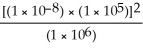 Without using a calculator, solve the following problem:   A)  1 × 10<sup>6</sup> B)  1 × 10<sup>0</sup> C)  1 × 10<sup>-12</sup> D)  1 × 10<sup>-18</sup>