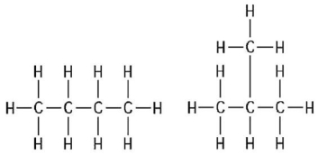   Figure 3.1 The two molecules shown in Figure 3.1 are best described as A) optical isomers. B) enantiomers. C) structural isomers. D) cis-trans isomers.