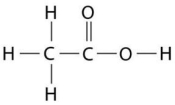   Figure 2.8 -How many grams would be equal to 1 mol of the compound shown in Figure 2.8? (carbon = 12,oxygen = 16,hydrogen = 1)  A) 29 B) 30 C) 60 D) 150 E) 342