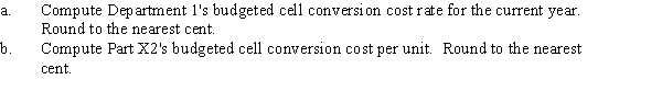 Axelgold Company produces parts for the auto industry. Part X2 is machined in Department 1, which has the following budgeted conversion costs:   All costs are driven by machine hours. Total planned hours for the year are 2,800. It takes 0.03 hour to machine one unit of Part X2.  