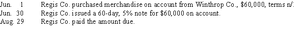 Journalize the following entries on the books of the borrower and creditor. Label accordingly. (Assume a 360-day year is used for interest calculations.)  