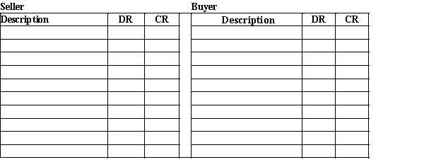 Based on the information below, journalize the entries for the seller and the buyer. Both use a perpetual inventory system.(a)Seller sold merchandise on account to the buyer, $4,750, terms 2/10, net 30, FOB shipping point. The cost of the merchandise is $2,850. The seller prepays the freight of $75.(b)Buyer returns $700 of merchandise as defective. The cost of the merchandise is $420.(c)Buyer pays within the discount period.  