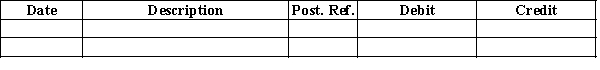 A one-year insurance policy was purchased on June 1 for $2,400. The adjusting entry on December 31 would be:  
