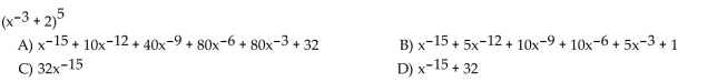 Expand the binomial.