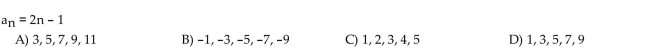 Write out the first five terms of the sequence.