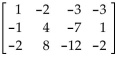 Find a row echelon form or a reduced row echelon form, as indicated, for the given matrix. -Find a reduced row echelon form for the matrix.  