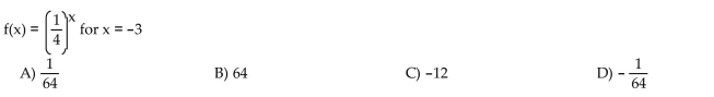 Compute the exact value of the function for the given x-value without using a calculator.