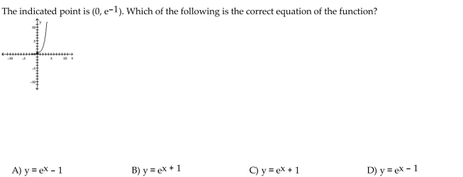 Determine a formula for the exponential function.