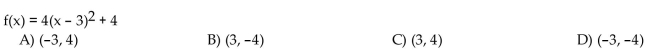 Find the vertex of the graph of the function.