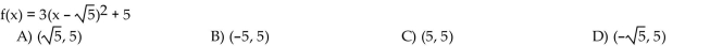 Find the vertex of the graph of the function.