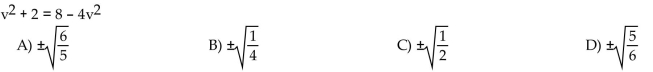 Solve the equation algebraically.