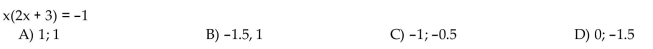 Solve the equation algebraically.