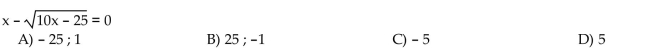 Solve the equation algebraically.
