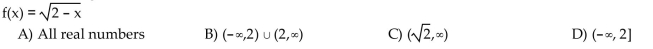 Find the domain of the given function.